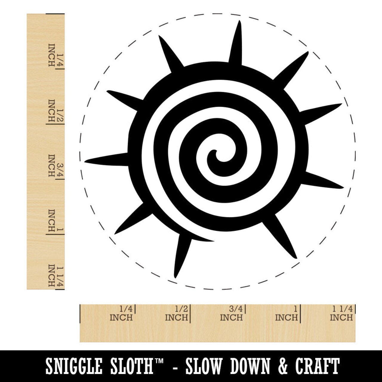 Southwest Native American Swirl Sun Rubber Stamp for Stamping Crafting Planners